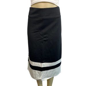Eloquii Women's Zip Up Black and White Long Skirt Sz 26 - NWT